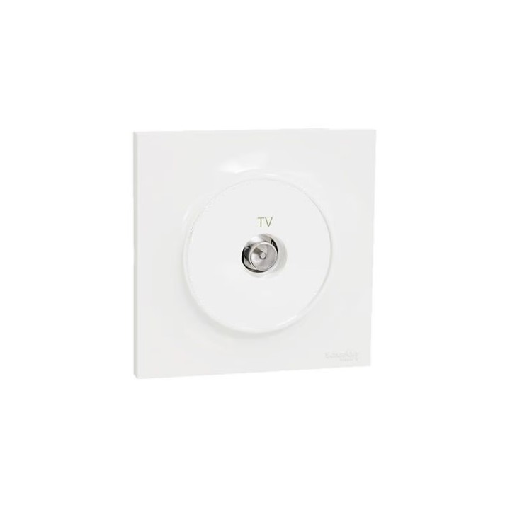 Schneider Odace - Prise TV blanc complet - Réf : S520445-P