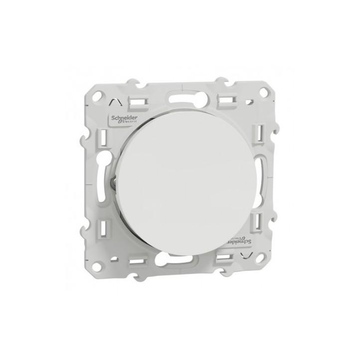 Schneider Odace - Interrupteur va et vient blanc complet - Réf : S520204-P