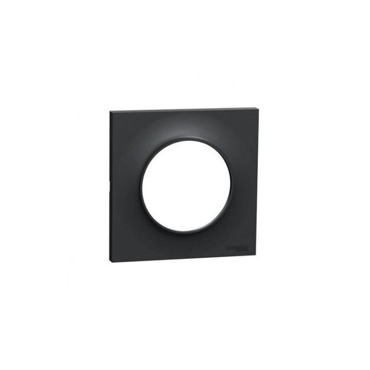 Schneider Odace - Prise de courant 2P+T affleurante anthracite complète - Réf : S540052-P