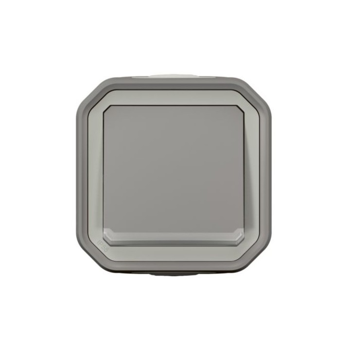 Legrand - Interrupteur ou va-et-vient témoin avec voyant Plexo 10A 250V IP55 - complet saillie - gris - Réf : 069712L
