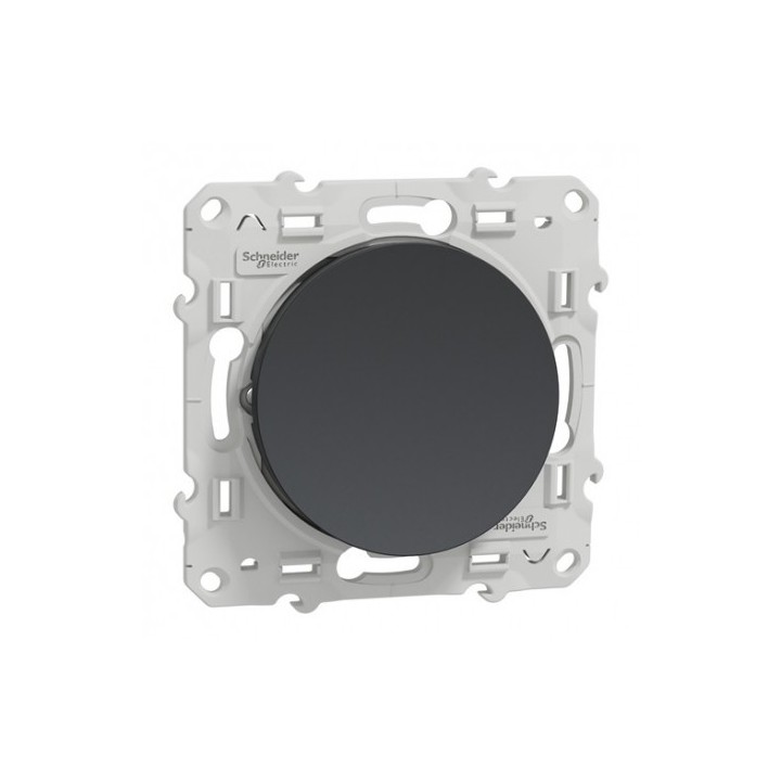 Schneider Odace - Interrupteur va et vient anthracite complet - Réf : S540204-P