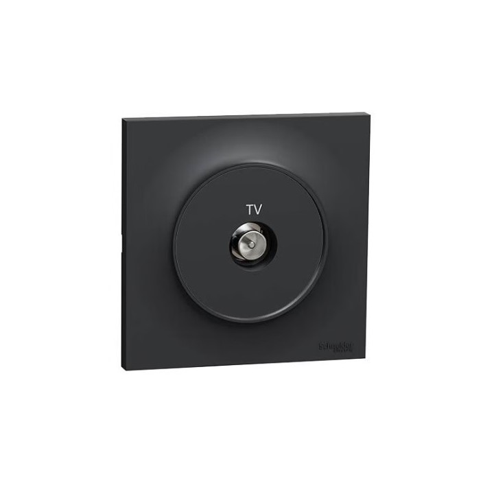 Schneider Odace - Prise TV anthracite complète - Réf : S540445-P