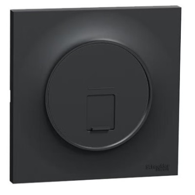 Schneider Odace - Prise RJ45 grade 1 catégorie 6 complète anthracite - Réf : S540475-P