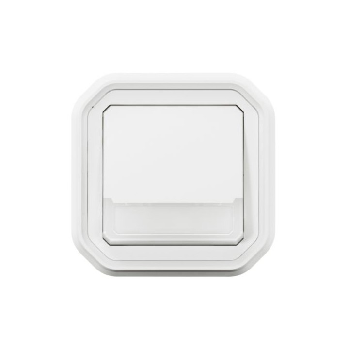 Legrand - Poussoir NO-NF lumineux avec voyant étanche Plexo 10A IP55 IK08 complet fixation encastré - blanc - Réf : 069864L