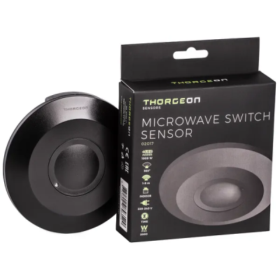 Thorgeon - Détecteur de mouvement 360° à haute fréquence - Noir - Réf : 02017
