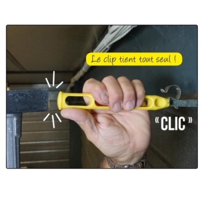 ING - Pratico - Outil aimanté pour clip bord de tôle, cheville Gold, vis... - Jaune - Réf : INGA200195
