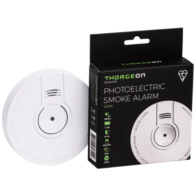 Thorgeon - Détecteur de fumée photoélectrique - 1x9V - IP20 - Réf : 02015