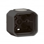 Legrand - Boîtier saillie étanche Plexo 1 poste avec 2 embouts à  membrane et 1 entrée - anthracite - Réf : 069601L
