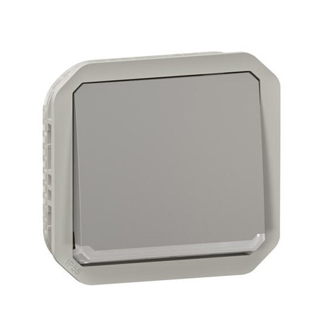 Legrand - Interrupteur ou va-et-vient lumineux avec voyant étanche Plexo 10AX 250V IP55 composable gris - Réf : 069513L