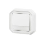 Legrand - Poussoir NO-NF lumineux avec voyant étanche Plexo 10A IP55 IK08 complet fixation encastré - blanc - Réf : 070035