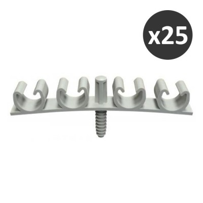 ING - Fix-ring multi - Fixation de tubes IRO et gaines ICT - Ø16 à 20 mm quadruple - Boîte de 25 - Réf : INGA331100