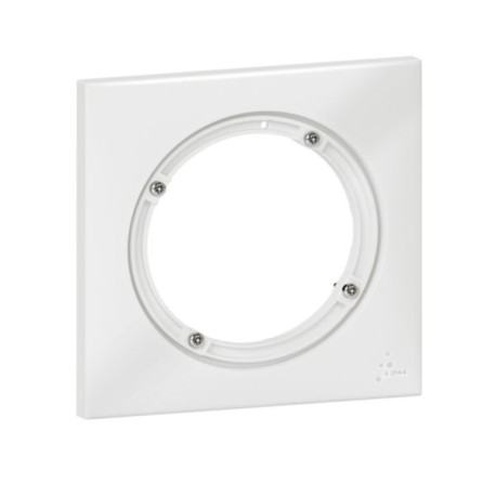 Legrand - Plaque carrée dooxie 1 poste - IP44 - finition blanc - Réf : 600943