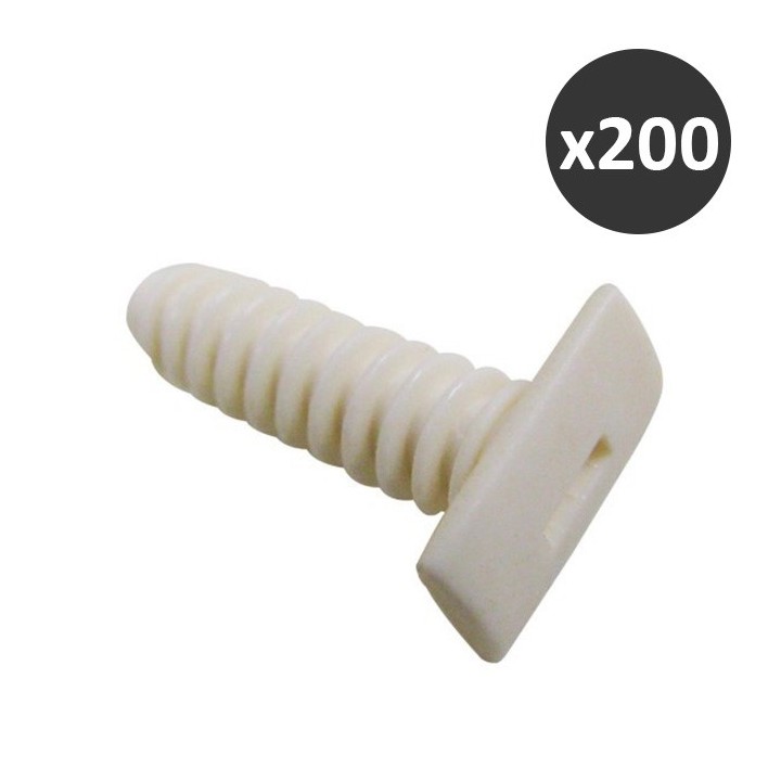 ING - Fix-Elec - Fixation de moulures en PVC - Boîte de 200 - Diamètre perçage Ø5 mm - Réf : INGA269020