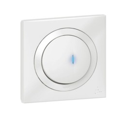Legrand - Poussoir simple avec voyant lumineux dooxie IP44 6A 250V~ livré avec plaque carrée blanche - Réf : 600014