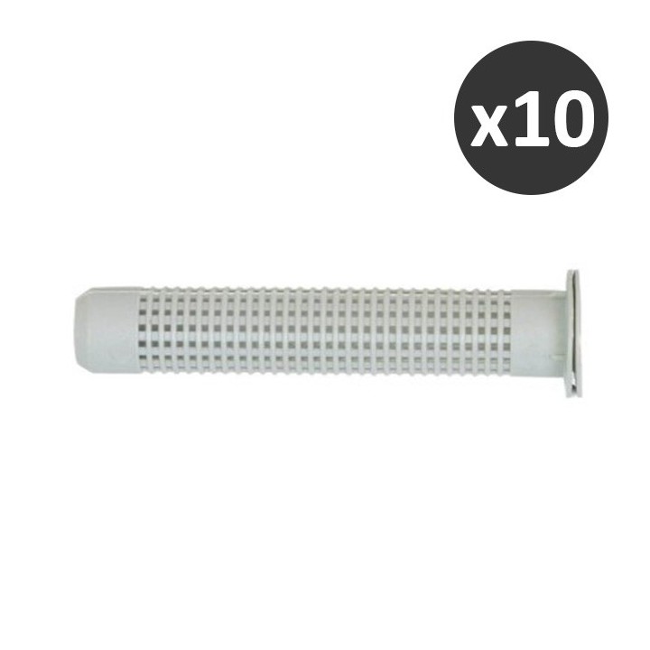 ING - Filtre plastique pour scellement à la résine 15x130 mm - Diamètre perçage Ø15mm - Sachet de 10 - Réf : INGA853212