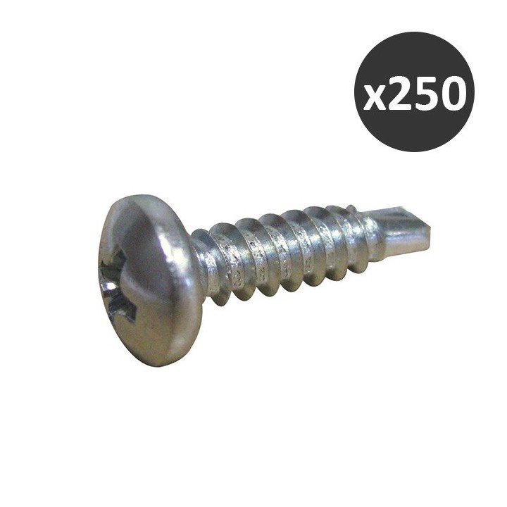 ING - Boite de 250 vis autoperceuse tête bombée acier Ø4.2 mm x 38mm - Réf : A540054