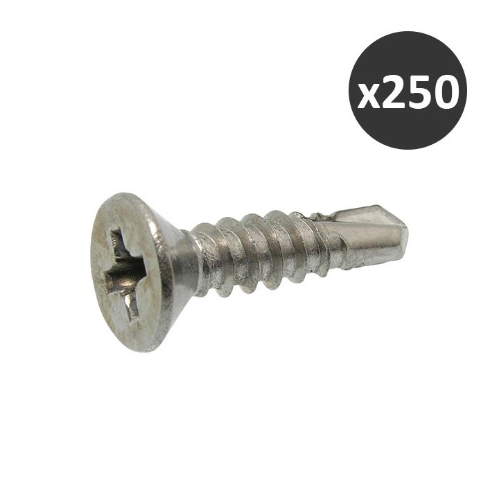 ING - Boite de 250 vis autoperceuse tête fraisée acier Ø4.2 mm x 38mm - Réf : A540256