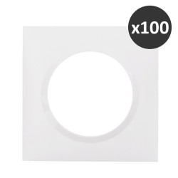 Legrand - Lot de 100 plaques carrée dooxie 1 poste finition blanc - Réf : 600941