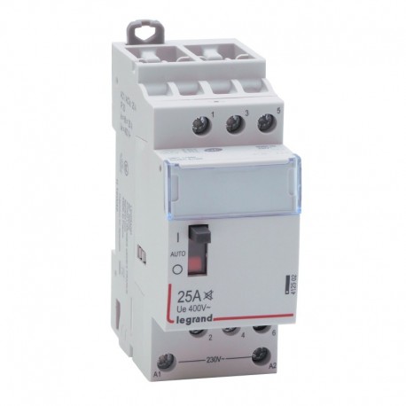 Legrand - Contacteur domestique silencieux - 230 V~ - 3P - 400 V~/25 A - 3F - Réf : 412502