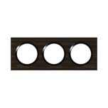 Legrand - Plaque carrée dooxie 3 postes finition effet bois ébène - Réf : 600883