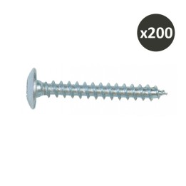 ING - Vis penture 6 x 50 zingue-blanc - Boite de 200 - Réf : INGA080220