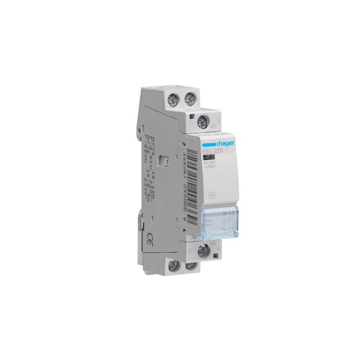 Hager - Contacteur 25A, 2F, 230V - Réf : ESC225