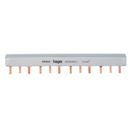 Hager - Barre de pontage 3P 63A languette 10mm²  12M - Réf : KB363A