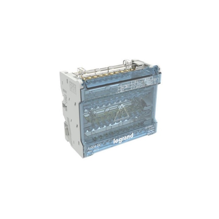 Legrand - Répartiteur modulaire à barreaux étagés tétrapolaire 40A 12 départs - 6 modules - Réf : 400404