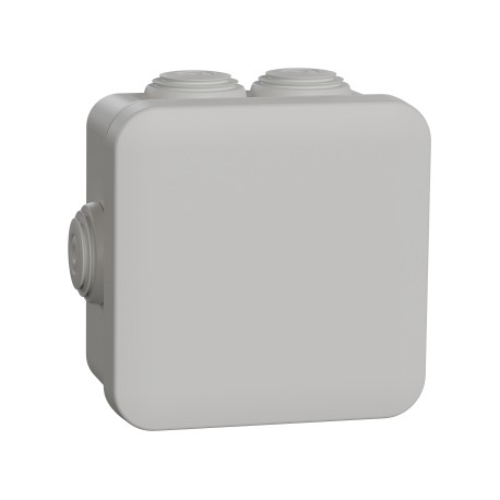 Schneider - Mureva Box - boite de dérivation étanche IP55 + embouts 80x80x45 - gris - Réf : ENN05124