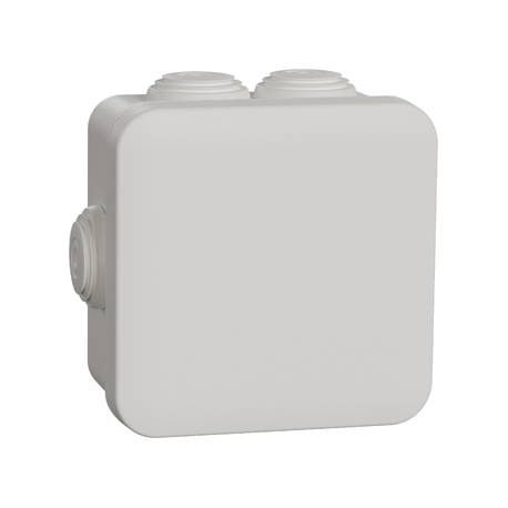 Schneider - Mureva Box - boite de dérivation étanche IP55 + embouts 80x80x45 - blanc polaire - Réf : IMT05024