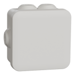 Schneider - Mureva Box - boite de dérivation étanche IP55 + embouts 80x80x45 - blanc polaire - Réf : IMT05024