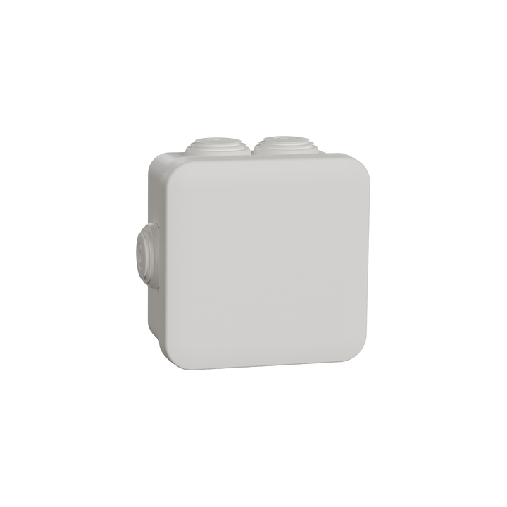 Schneider - Mureva Box - boite de dérivation étanche IP55 + embouts 80x80x45 - blanc polaire - Réf : IMT05024