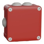 Schneider - Mureva Box - boite de dérivation étanche IP55 + embouts 105x105x55 - rouge - Réf : ENN05165