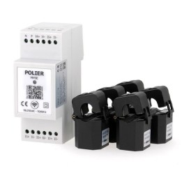 Polier - Ecocompteur monophasé connecté WIFI 5 postes (RT2012 - RE2020) - 2 modules - 5 TC ouvrants inclus - Réf : MM5E5C