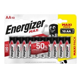 Energizer - Pack de 10 piles alcalines AA/LR6 - Réf : 437775