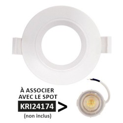 Krisane - Collerette fixe - IP54 - blanc - Réf : KRI24121