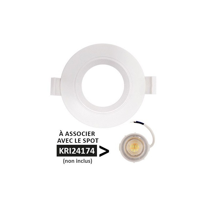 Krisane - Collerette fixe - IP54 - blanc - Réf : KRI24121