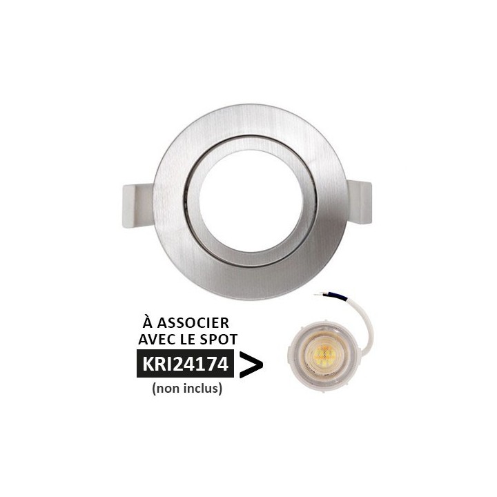 Krisane - Collerette orientable - IP20 - aluminium - Réf : KRI24132