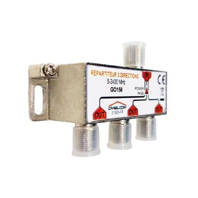 Omelcom - Répartiteur TV coaxial 3 sorties - Réf : GO158