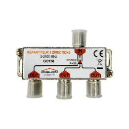 Omelcom - Répartiteur TV coaxial 3 sorties - Réf : GO158