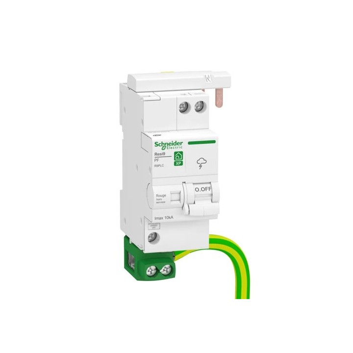 Schneider - Resi9 XP - parafoudre combi - 10kA - 1P+N avec accessoires - Réf : R9PLC
