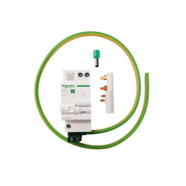 Schneider - Resi9 XP - parafoudre combi - 10kA - 1P+N avec accessoires - Réf : R9PLC