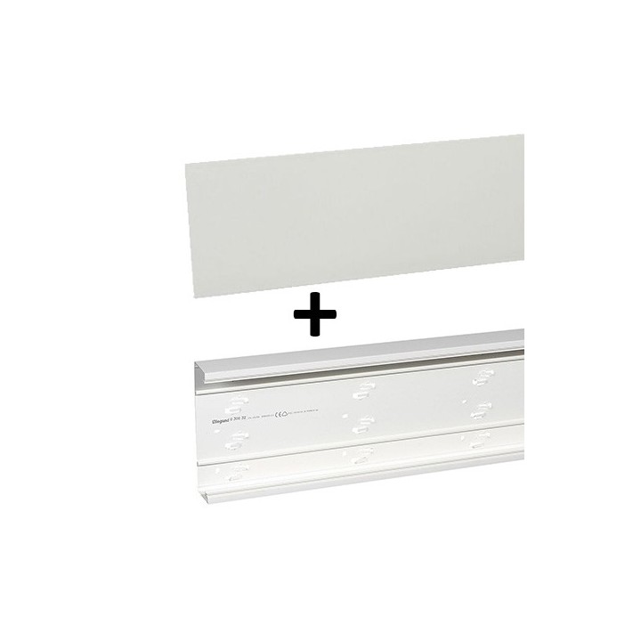 Legrand - Goulotte GTL avec couvercle 65x250 mm - 1 corps - longueur 2,60 m - Réf : 030032+030034