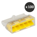 Eur'ohm - 100 Bornes pour boîtes de dérivation COMPACT - 5 entrées - réf : 70055