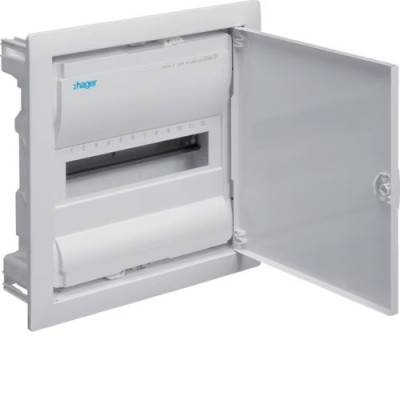 Hager - Coffret Volta encastrable - 12 modules - 1 rangée - blanc - Réf : VU12NE