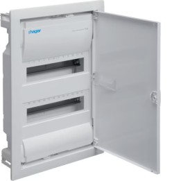 Hager - Coffret Volta encastré - 12 modules - 2 rangées - blanc - Réf : VU24NE