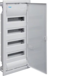Hager - Coffret Volta encastré - 12 modules - 4 rangées - blanc - Réf : VU48NE