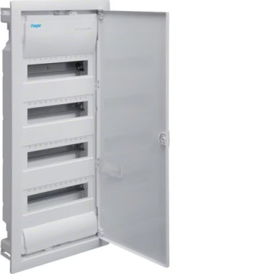 Hager - Coffret Volta encastré - 12 modules - 4 rangées - blanc - Réf : VU48NE