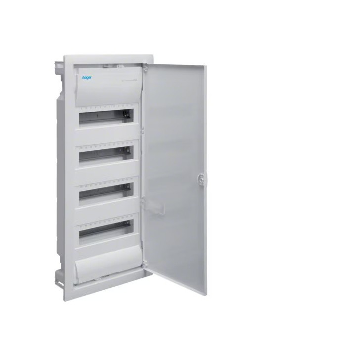 Hager - Coffret Volta encastré - 12 modules - 4 rangées - blanc - Réf : VU48NE