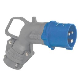 Legrand - Fiche mobile coudée Hypra IP44 16A - 200V~ à 250V~ - 2P+T - plastique - Réf : 052062
